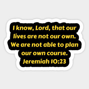 Bible Verse Jeremiah 10:23 Sticker